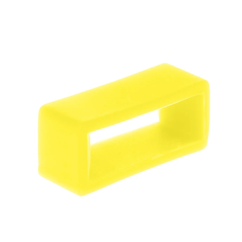 Yellow Силиконовый анти-падение пряжка кольцо Петля Хранитель Держатель для Смарт Браслет часы группа - Цвет: Yellow