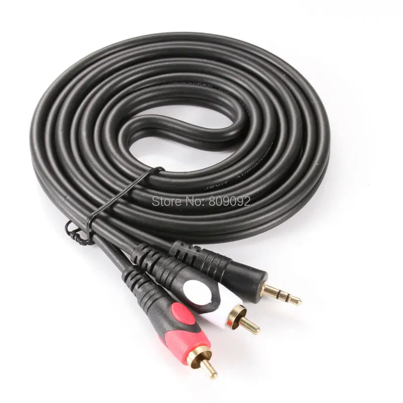 3 5 мм позолоченный стерео штекер 2RCA мужской музыкальный аудио OFC AV кабель для