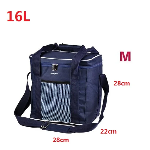 M 16L ПикникBolsa Termica синий Compartimentos диета обед сумка bolsas termicas льда кулер 5L 16L 28 37 Litros Viagem - Цвет: M 16L