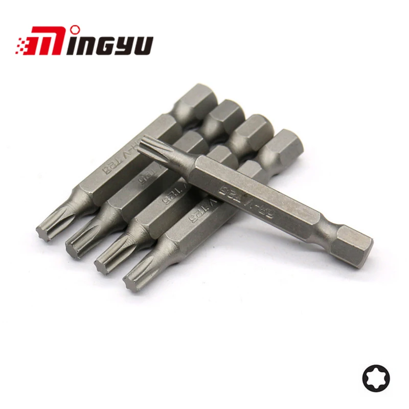 5 шт. 1/" 50 мм Torx T25 Набор отверток Набор инструментов для ремонта отверток набор сверл с шестигранным хвостовиком для электропитания бытовые ручные инструменты