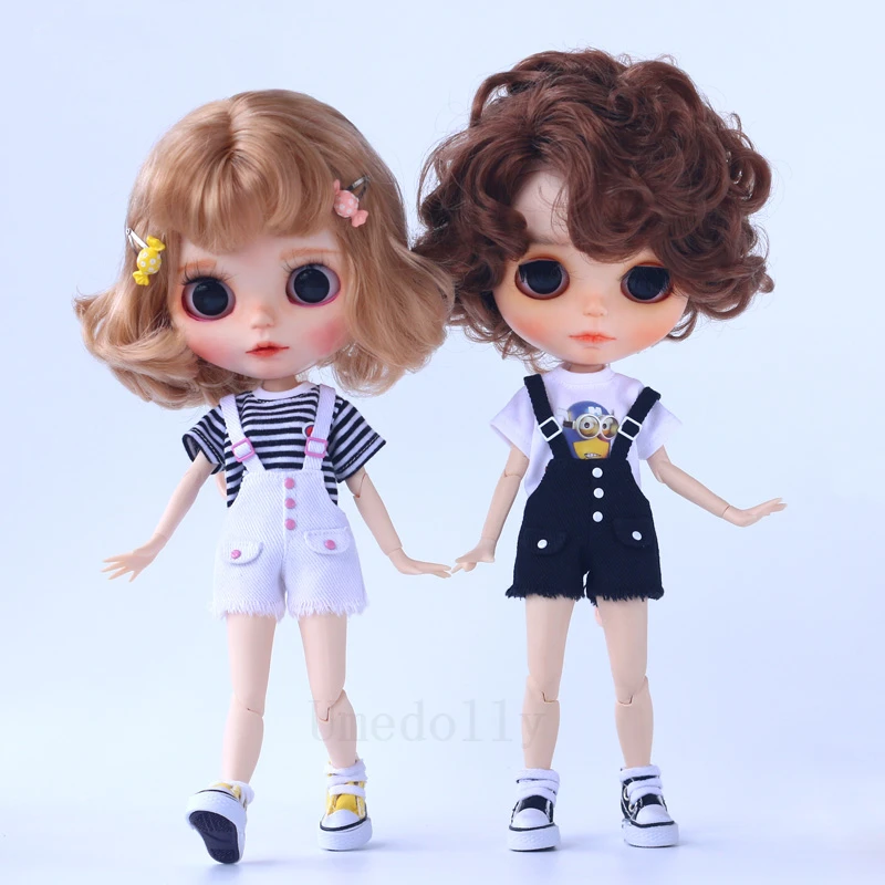 1 шт. новые милые летние брюки на подтяжках для Blyth 1/6 BJD 1/8 Azone Ixdoll Holala Одежда куклы