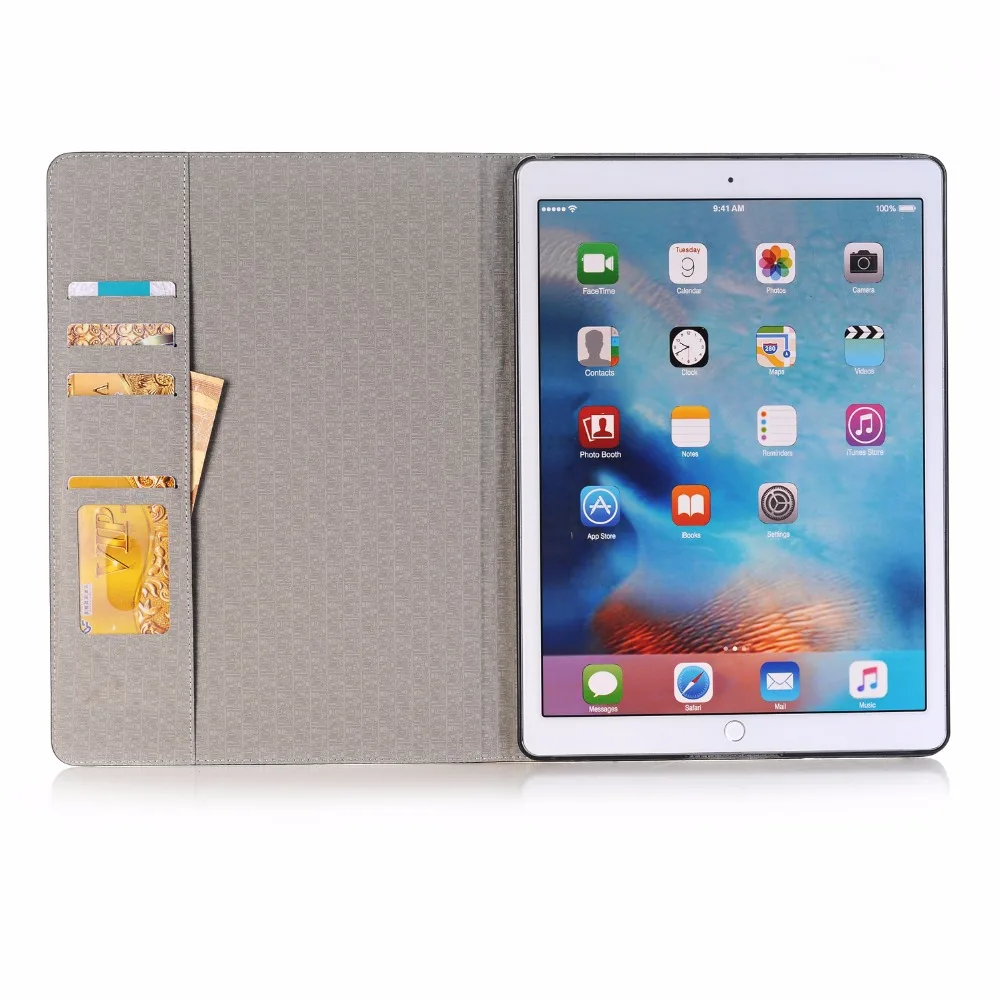 Чехол для iPad Pro 12,9 дюйма из крокодиловой кожи Модный деловой чехол для Apple Smart Cover подставка держатель для карт