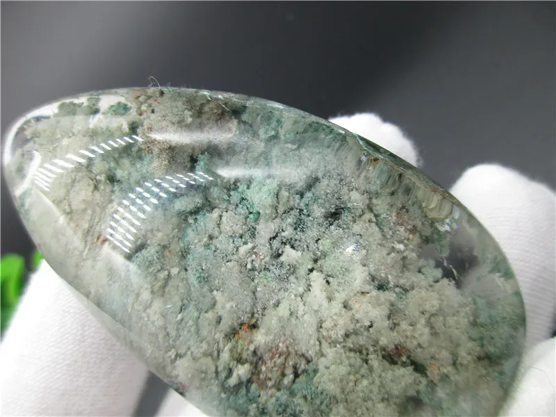 AAA редкий настоящий прозрачный натуральный зеленый цветок призрака минеральный