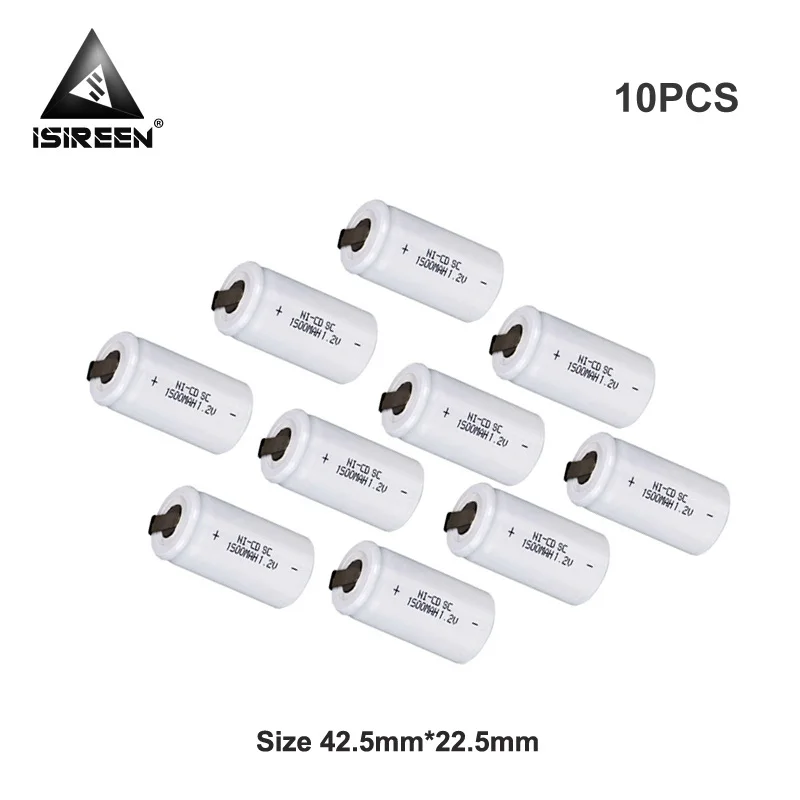 SC Ni CD 1 2 V 1500mAh аккумуляторные батареи для самостоятельного использования