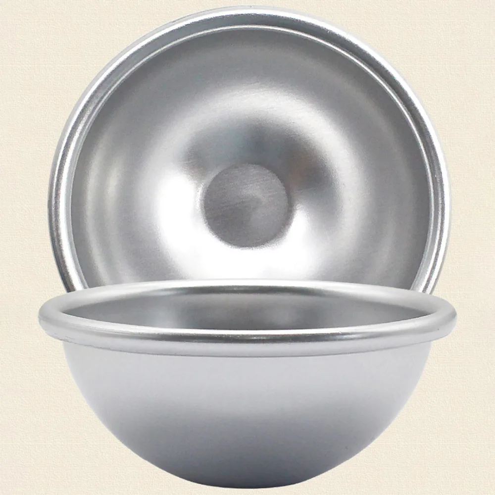 

Mini Aluminum Alloy Shallow Semicircle Bath Bomb Salt Ball Metal Mold 3D Sphere Shape DIY Spa Tool Accessories 1PC 5.5*2.5cm