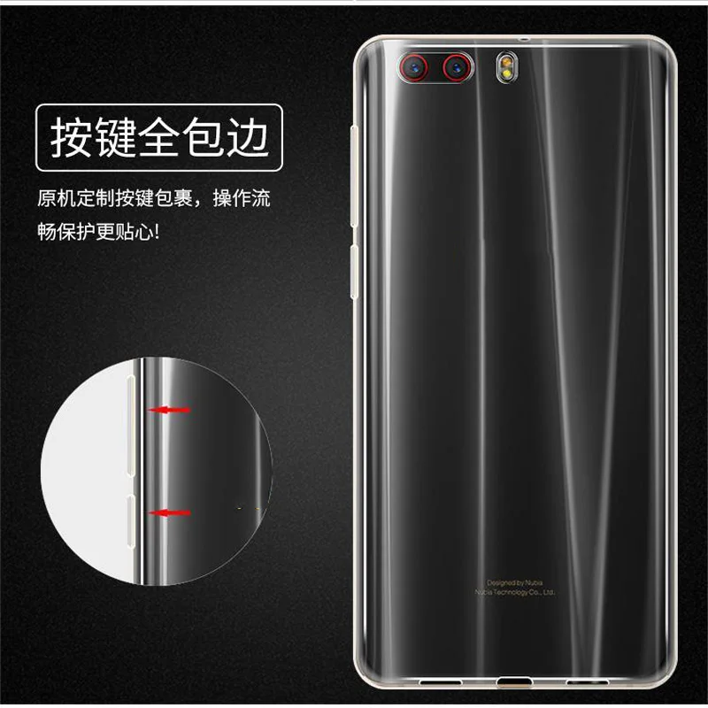 Чехол для nubia Z17 miniS NX589J прозрачный чехол из ТПУ mini S сумка смартфона задняя крышка