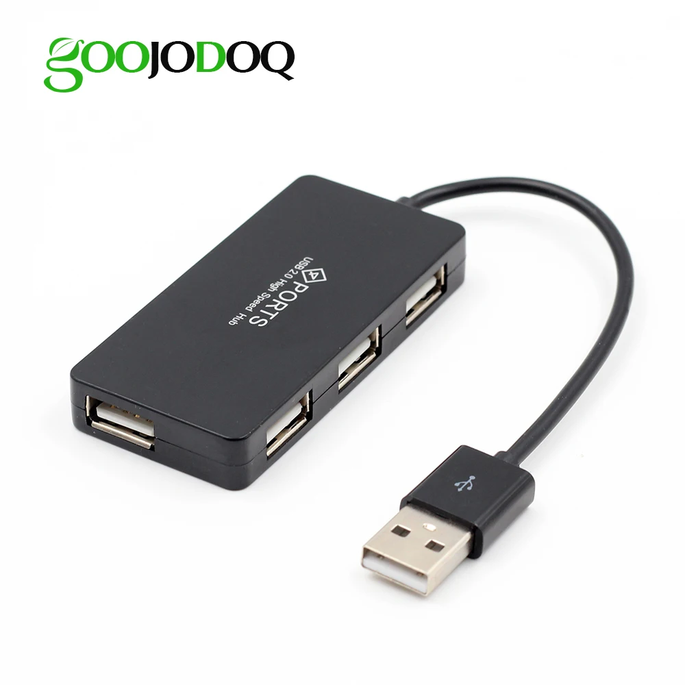 GOOJODOQ 4 порта USB 2 0 концентратор сплиттер кабель адаптер для ноутбука ПК Macbook тонкий