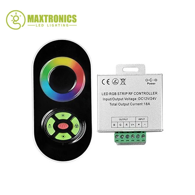 Лучшая цена 1 шт. DC 12 24V 18A Беспроводная RF Сенсорная панель RGB 5 клавиш пульт