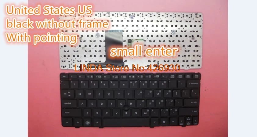 Клавиатура для ноутбука hp EliteBook 2560P 2570P Россия RU/США 701979 001 700948 691658 696693 271|us keyboard|laptop