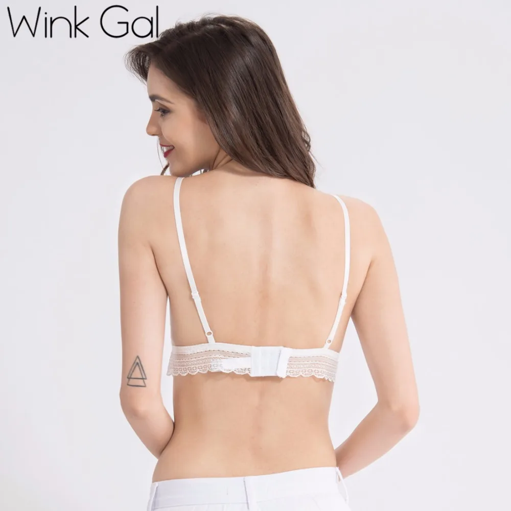 Wink Gal 2018 Новое поступление Винтажный бюстгальтер удобный однотонный кружевной