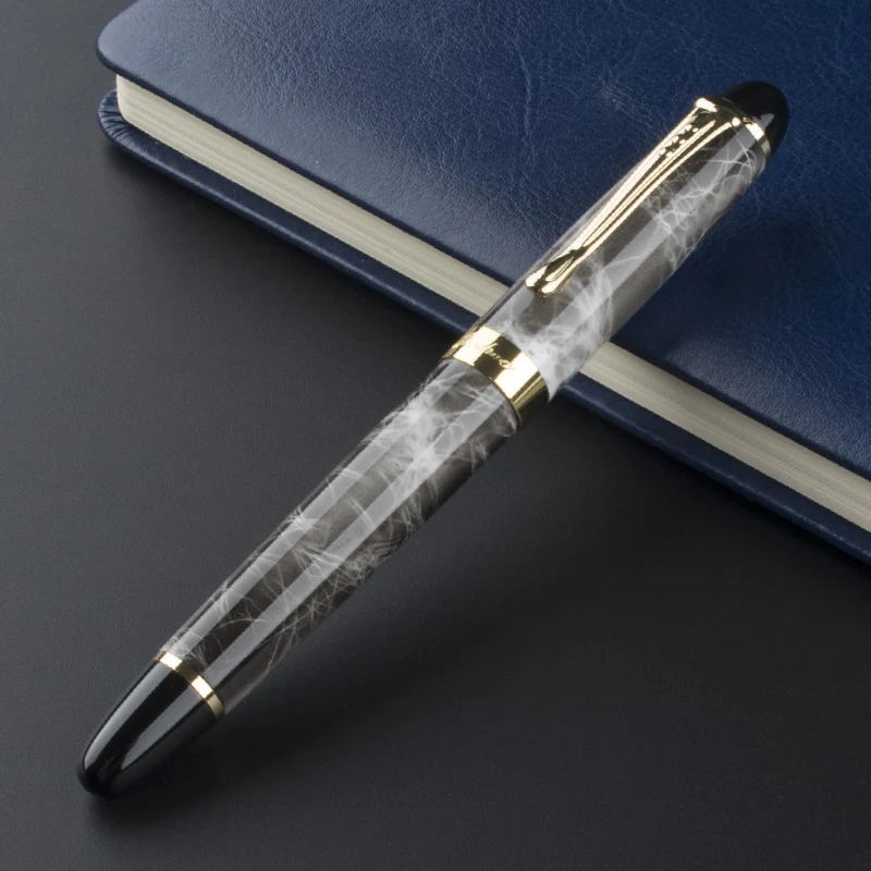 Ручка перьевая JINHAO X450 серого и золотого цвета Канцтовары для школы офиса| |