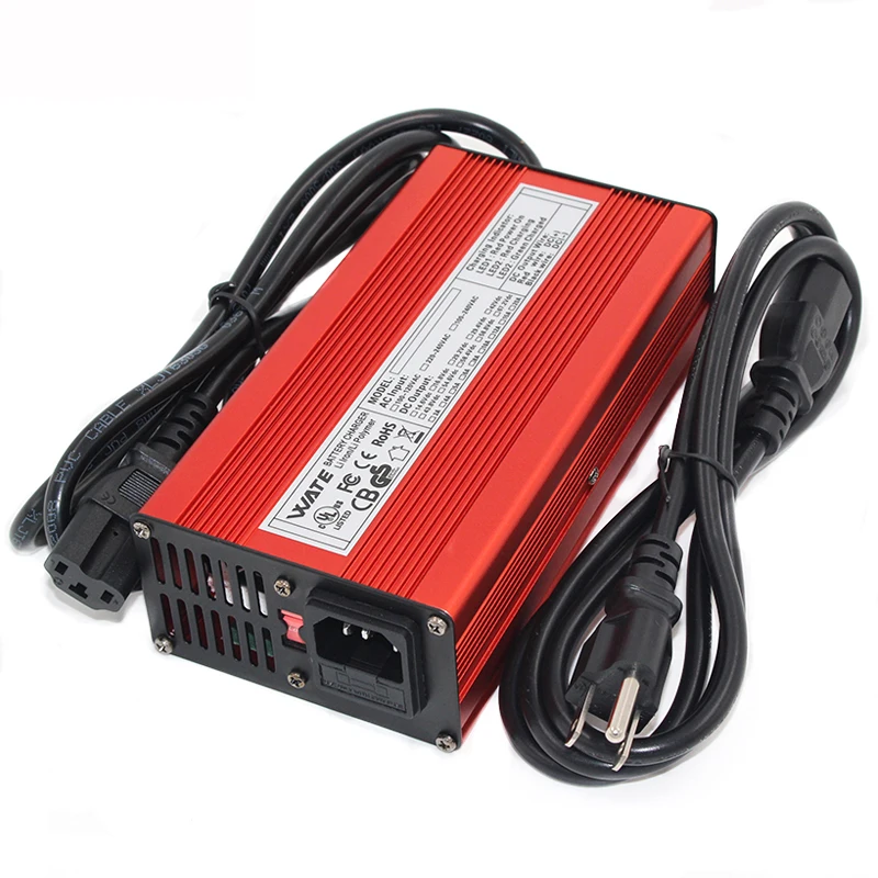 54 6v 4a charger 48v li ion battery smart charger used for 13s 48v li ion battery high power with fan aluminum case free global shipping