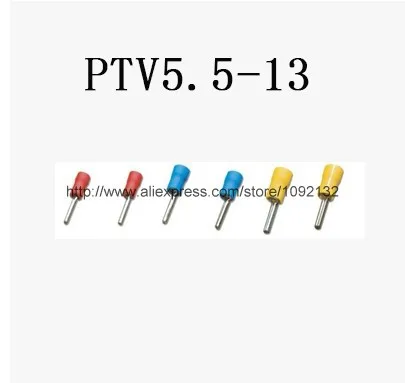 

500pcs PTV5.5-13 12-10 AWG Yellow Insulated pin wire terminal electronic spade