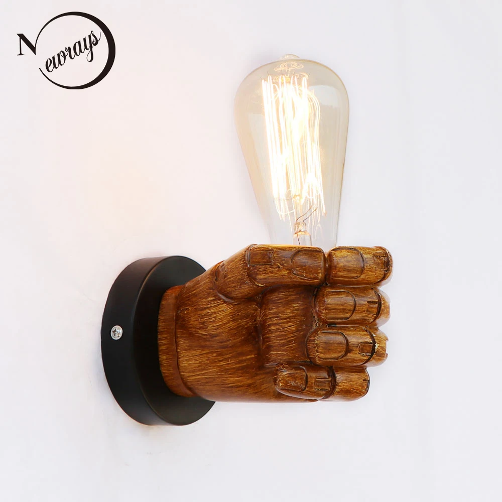 Настенный светильник в стиле Ретро светодиодный из смолы левосторонний