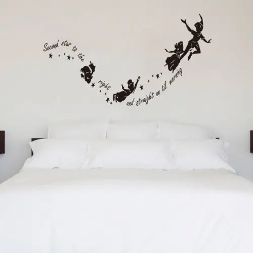 В стиле Питер Пэн вторая звезда стены Стикеры виниловые наклейки в виде