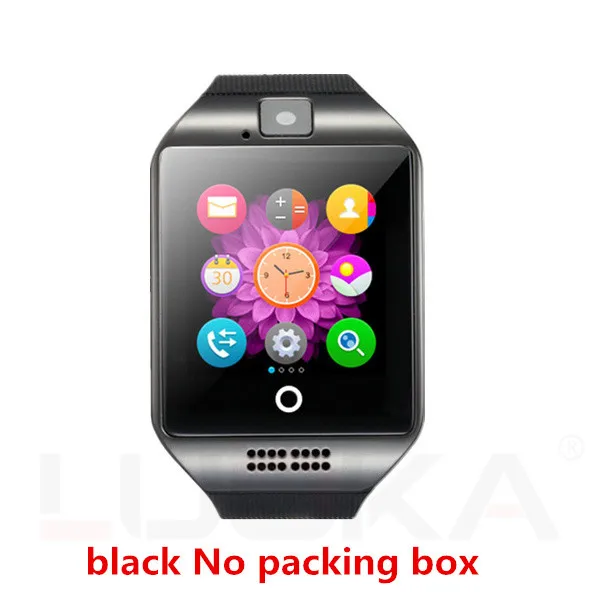 LUOKA Q18 Шагомер Смарт часы с сенсорным экраном камера Поддержка 2G Nano SIM TF карта Bluetooth smartwatch для Android IOS Телефон - Цвет: black no box