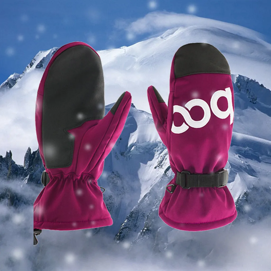 Лыжные варежки для сноуборда зимние теплые мужские перчатки ветрозащитные