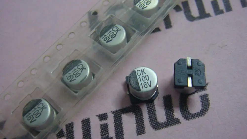 50 шт. 100 16V мкФ мкФ/16 V 6 3X5 4 MM SMD Алюминий электролитический конденсатор с