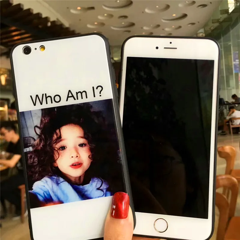 Модный чехол для телефона мальчиков и девочек iphone 7 зеркальное стекло + защитная