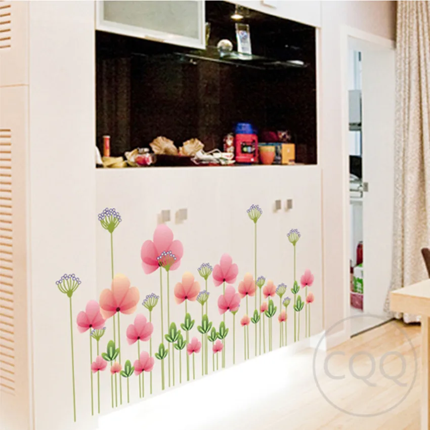 fence railing butterfly with flower garden decor skirting corner wall sticker home AY7205 | Дом и сад