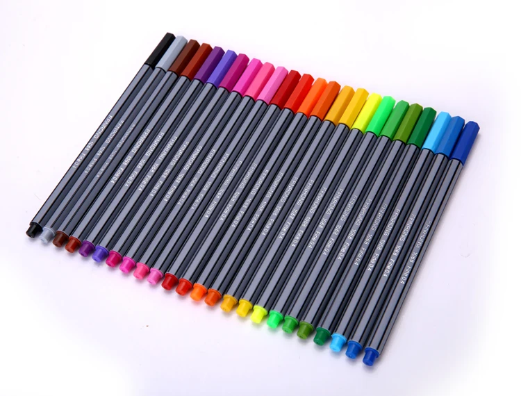 

24PCS SOROLLA Korea 24 Colors Gel Pen 0.4mm Comics Painted Fiber Pen