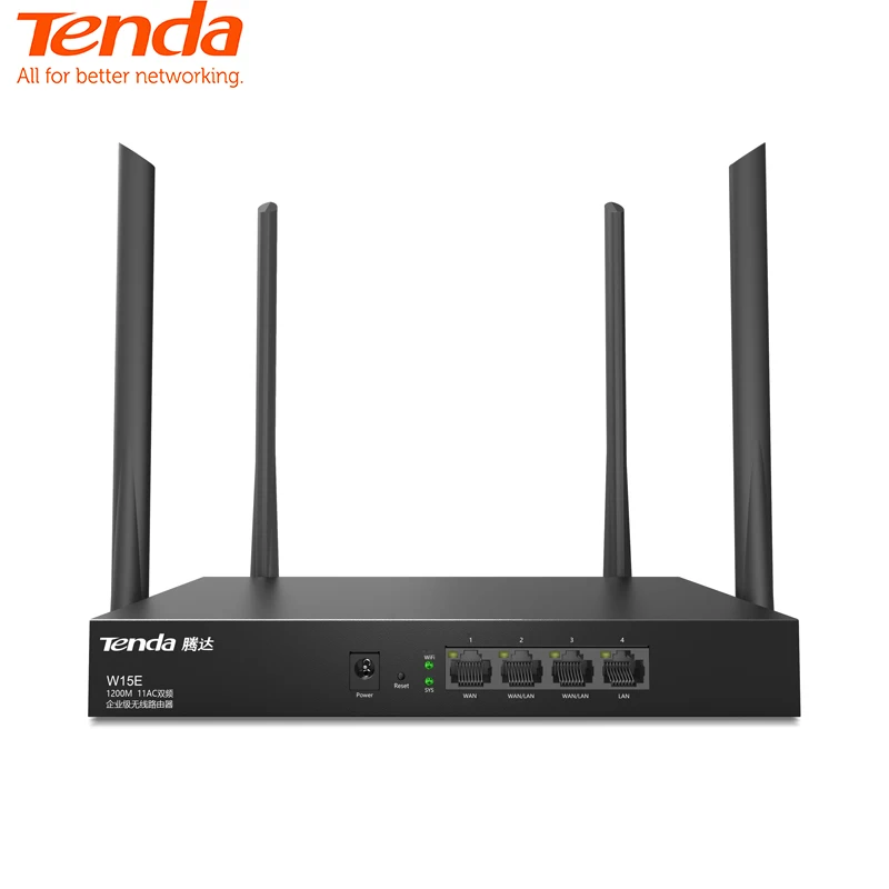 Tenda W15E V2.0 AC1200M Беспроводной Wi Fi маршрутизатор с 2 4G/5 0G высоким коэффициентом