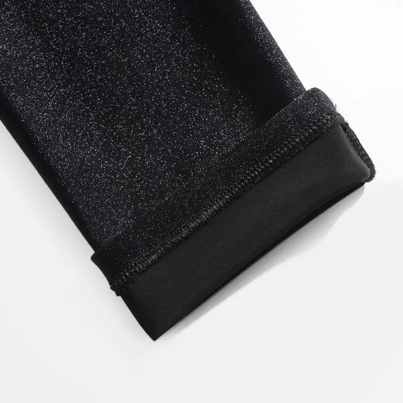 NFIVE бренд 2017 женские эластичные блестящие черные леггинсы модные обтягивающие