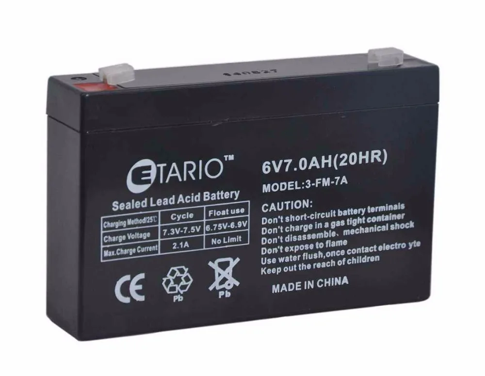 Free Shipping 6V 7Ah Big Capacity Send To All Countries Lead Acid Electric Ride On Car And Motorcycle Rechargable Battery