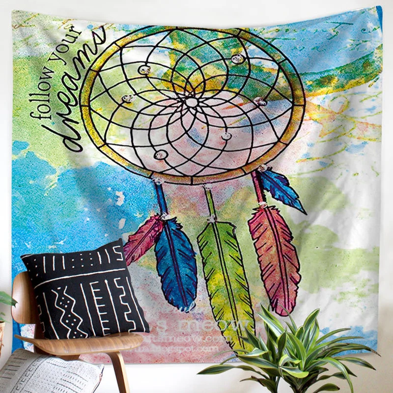 Настенный Гобелен Ловец снов покрывало из полиэфирного волокна в богемном стиле