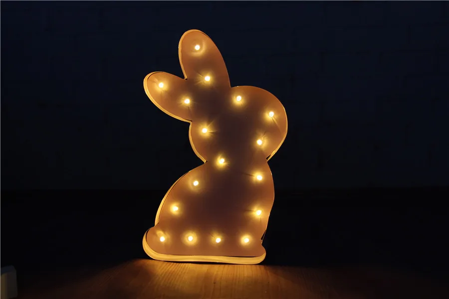 

Rabbit Light Rabbit Party Lamp LED Marquee Letter Animal Kids Bedroom Table Lamp Wall Decoration LED Night Light