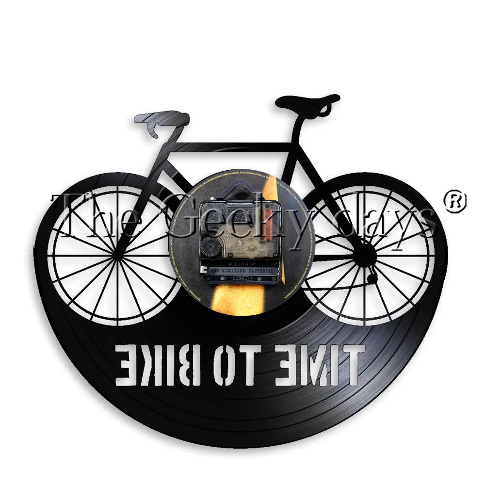 Светодиодный ночной Светильник Time To Bike в стиле ретро настенные часы с виниловой