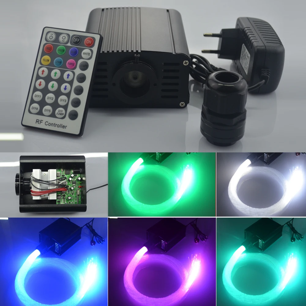 16 Вт RGBW Led волоконно оптический драйвер комплект 0 75 мм оптическое волокно для