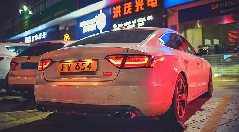 Задние лампы для Audi A5 светодиодный задний фонарь 2007-2012 черный прозрачный и красный цвет светодиодный задний фонарь для A5 Coupe