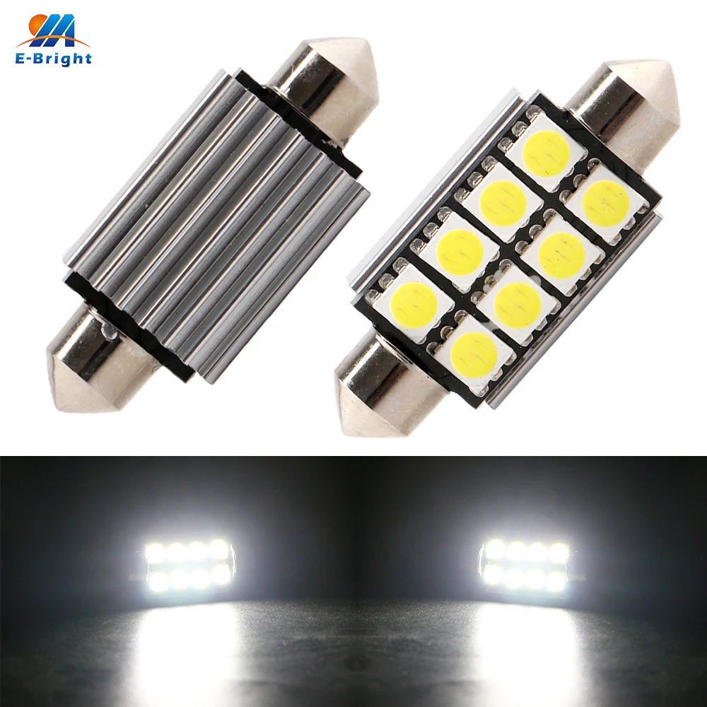 YM E яркий ни 2X C5W Canbus 5050 8 SMD светодиодный гирлянда авто светильник лампа номерной
