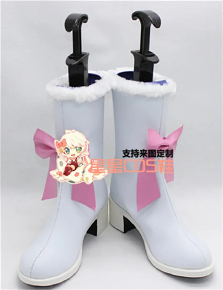 

LoveLive! Love Live Hoshizora Rin White Cosplay Shoes Boots X002