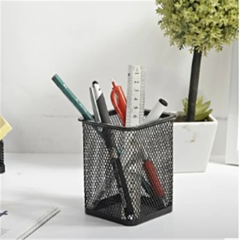 

1 Pcs High Quality Pen holder Office Organizer Grid square pen holder Stationery Desk Tidy Container Office Supplies
