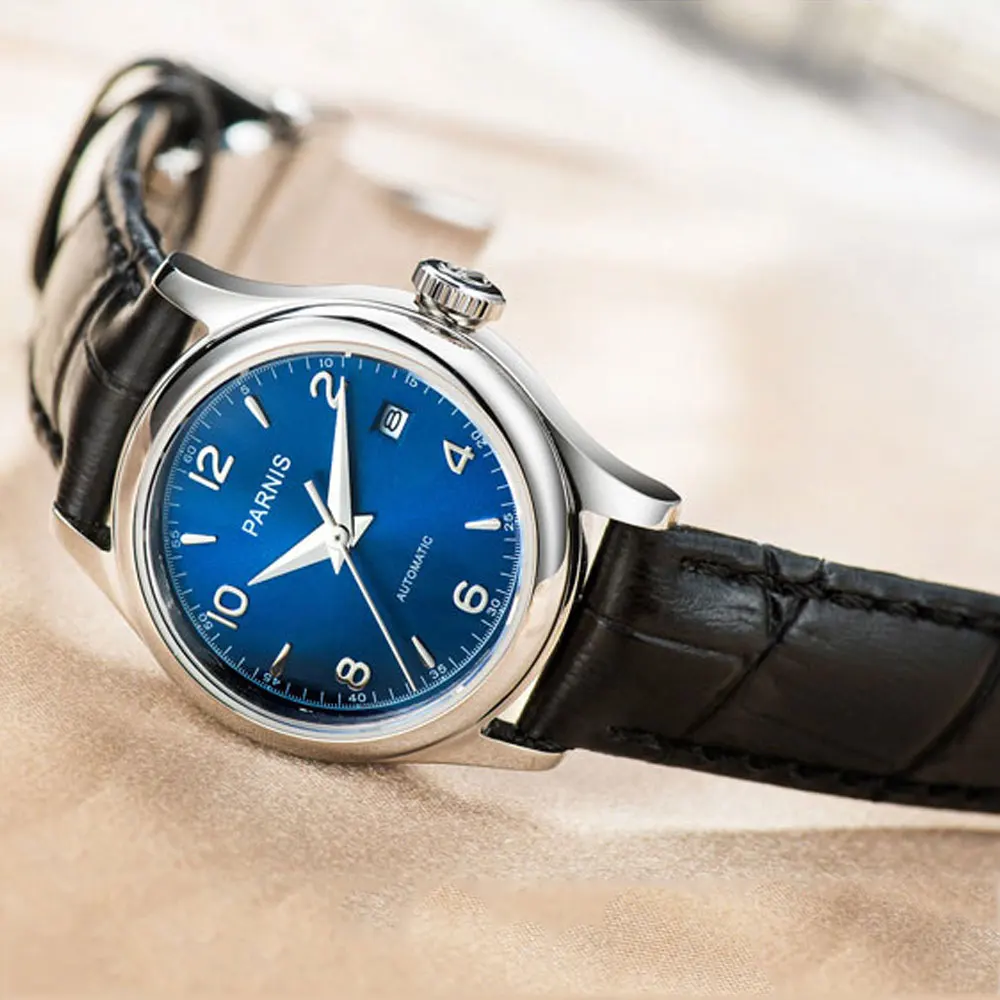 2019 Newest Hot 26mm parnis Blue Brown White Golden Dial Women Sapphire Glass Japan Miyota Automatic Movement Ladies Watches | Наручные