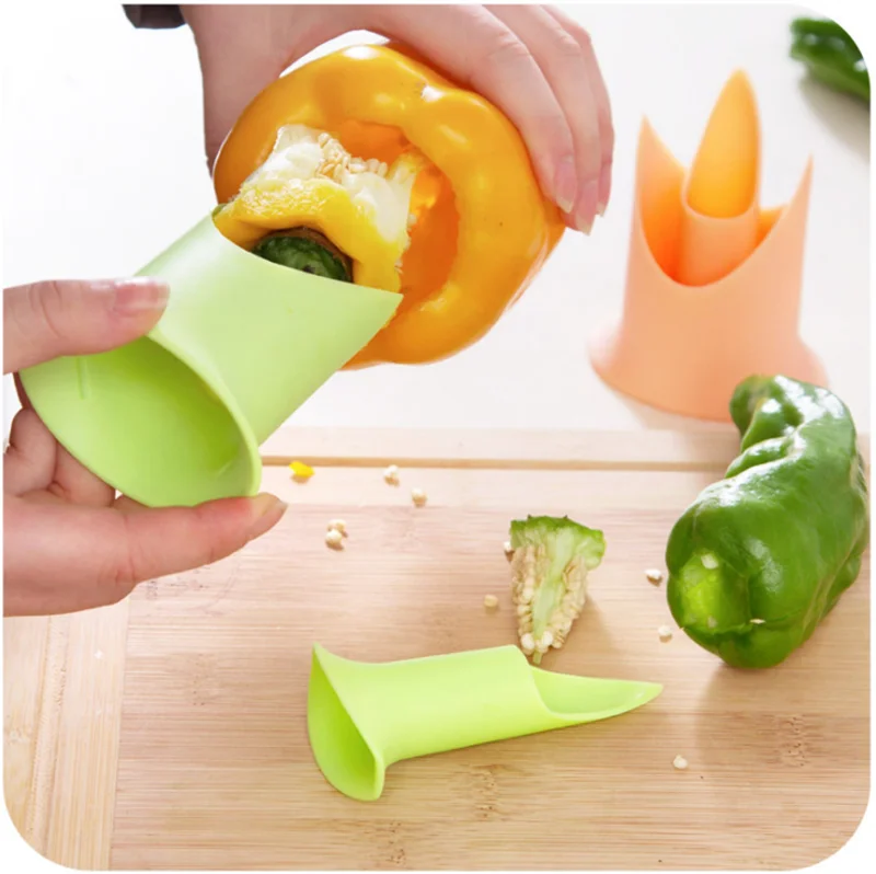 2в1 перец чили колокольчик Jalapeno Corer Seed Remover зеленый перец Чили резак коронщик овощечистка фруктов кухонная утварь