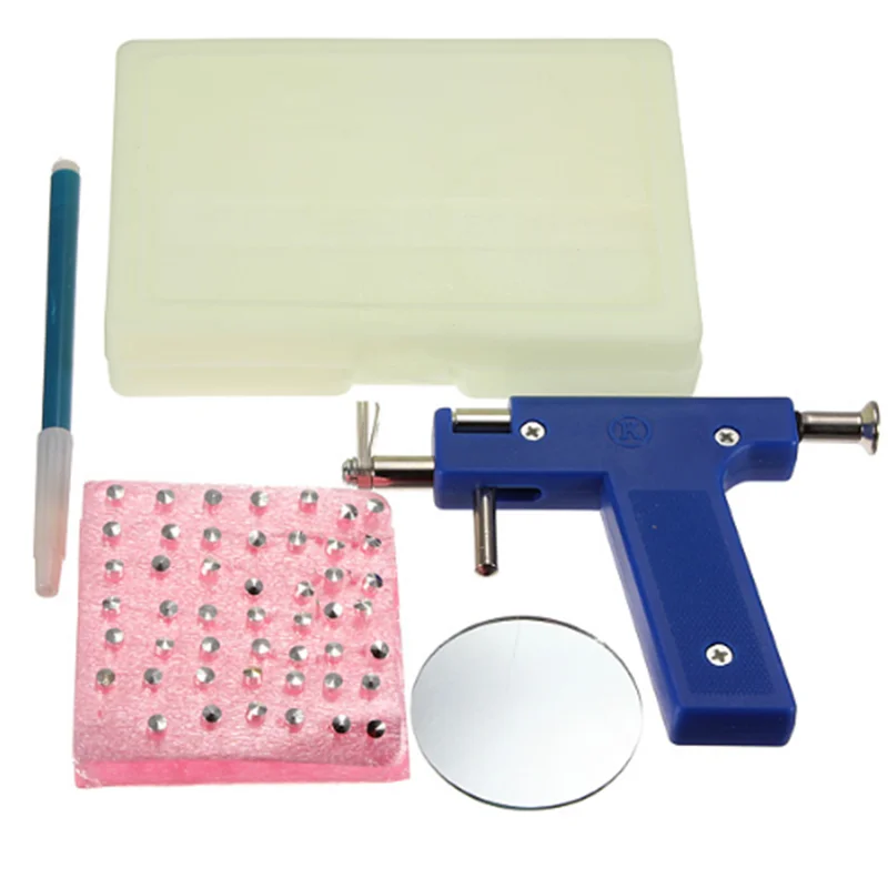 1 комплект профессиональный пупок Для Пирсинга Ушей с ушками набор инструментов