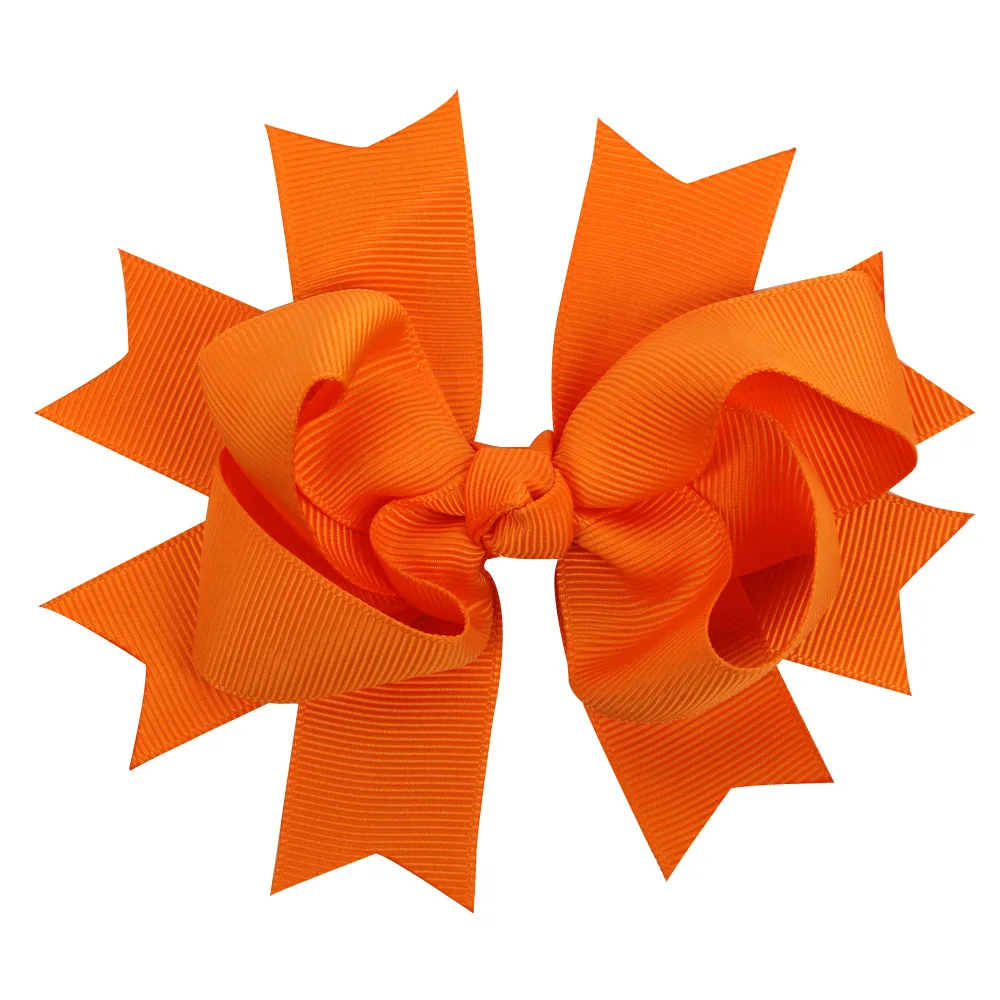 4.5&quot Children Girl Hair Clip Handcraft Big Grosgrain Ribbon Bows Alligator Clips Barrette Bowknot Toddler Accessories | Детская