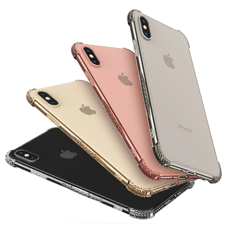 Противоударный мягкий прозрачный чехол CAPSSICUM для iPhone X Xs Max XR воздушная подушка