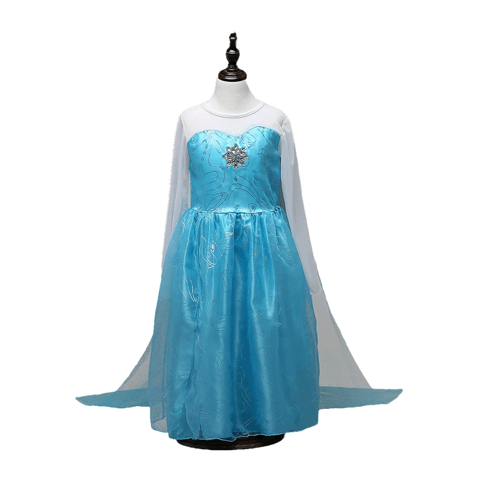 Платья DISNEY Холодное сердце одежда для маленьких принцесс костюм на Хэллоуин