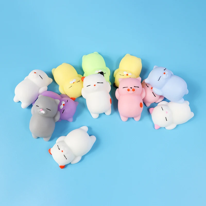 Мини Изменение цвета мягкий милый кот Антистресс мяч Squeeze Mochi рост снятие стресса Забавный подарок декомпрессионная игрушка