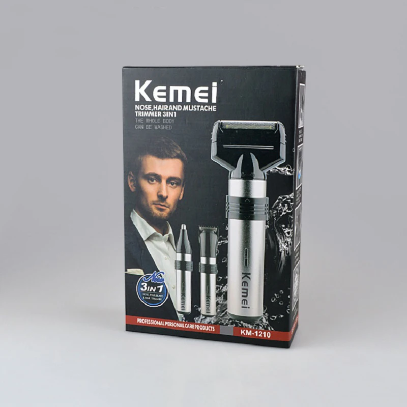 Kemei KM-1210 Electric Shaver 3 In 1 Multifunctional Reciprocating Razor Barber Nose Trimmer Device Men Face Shaving Machine | Бытовая
