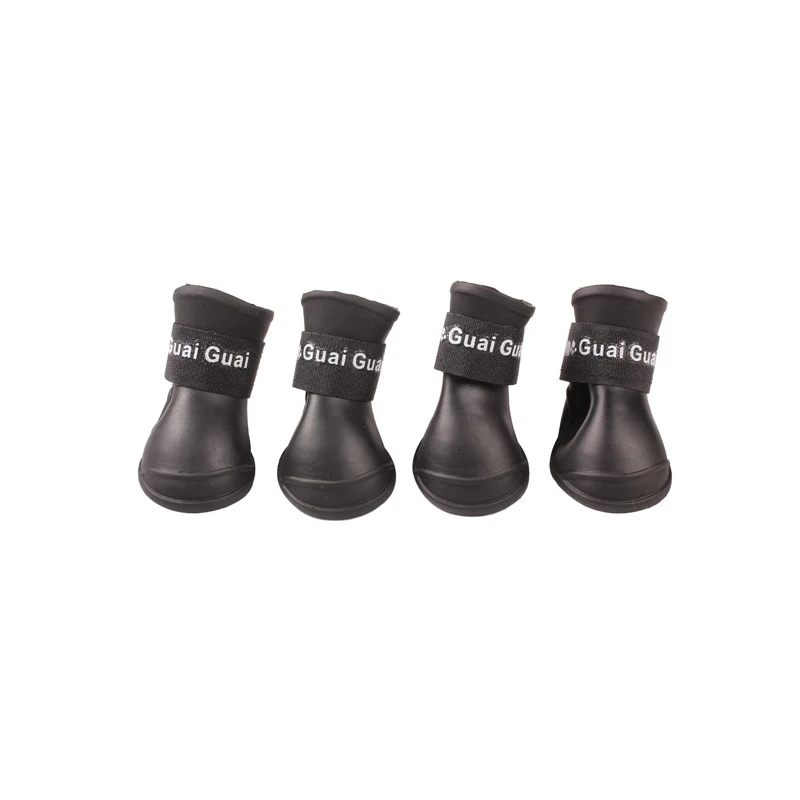 4pcs Pet Dog Shoes Waterproof Rain for Puppy Rubber Boots Candy Color Products | Дом и сад
