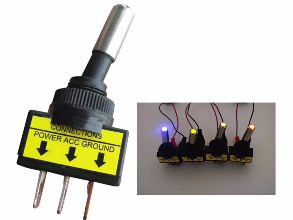 ASW-15D 12V 20A светодиодный автоматический переключатель тумблер с кулисным