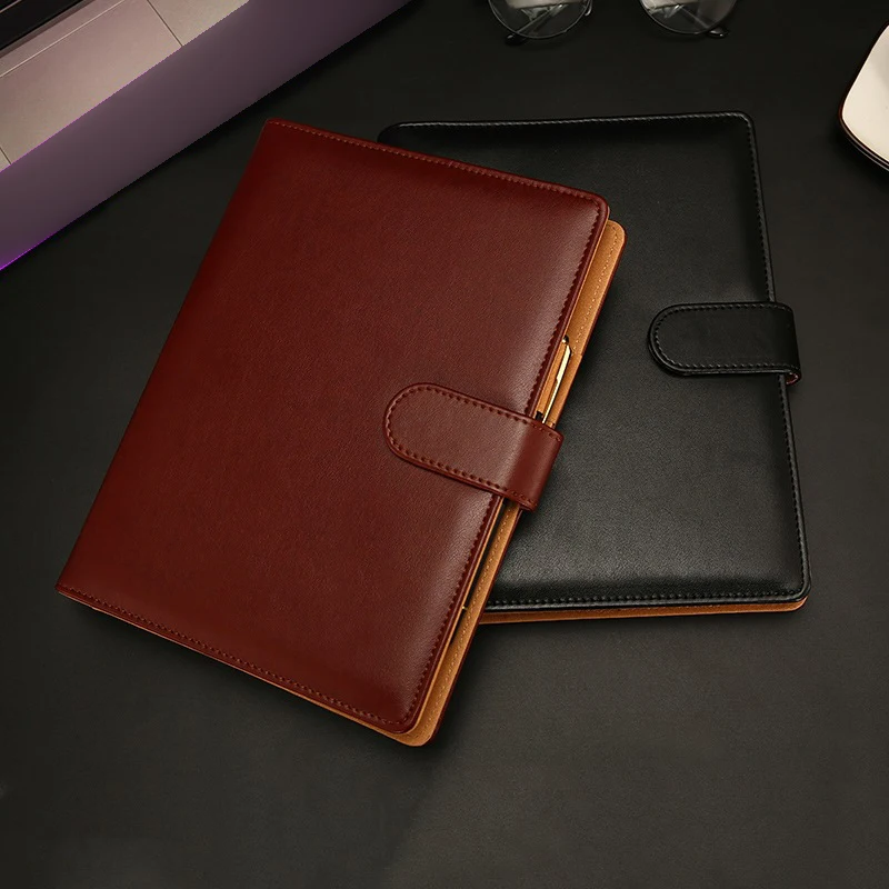 

1PCS Buckle Retro Planner A5 Loose-leaf Notebook PU Leather Business Note Pad Office supplies Stationery Detachable book
