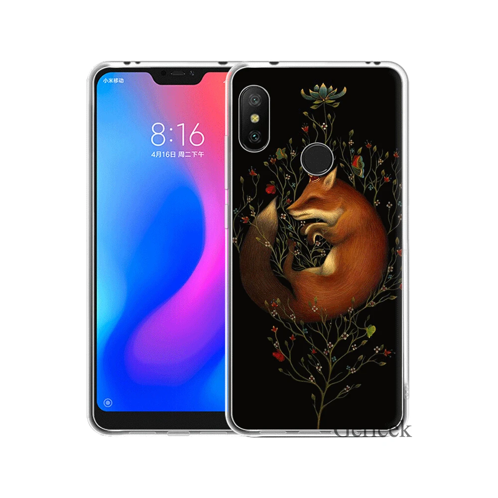 Жесткий чехол Desxz Fox Cat Animal для Xiaomi Mi A2 A1 5X 6X 6 8 9 9se 5 5S MAX 3 Lite | Мобильные телефоны и