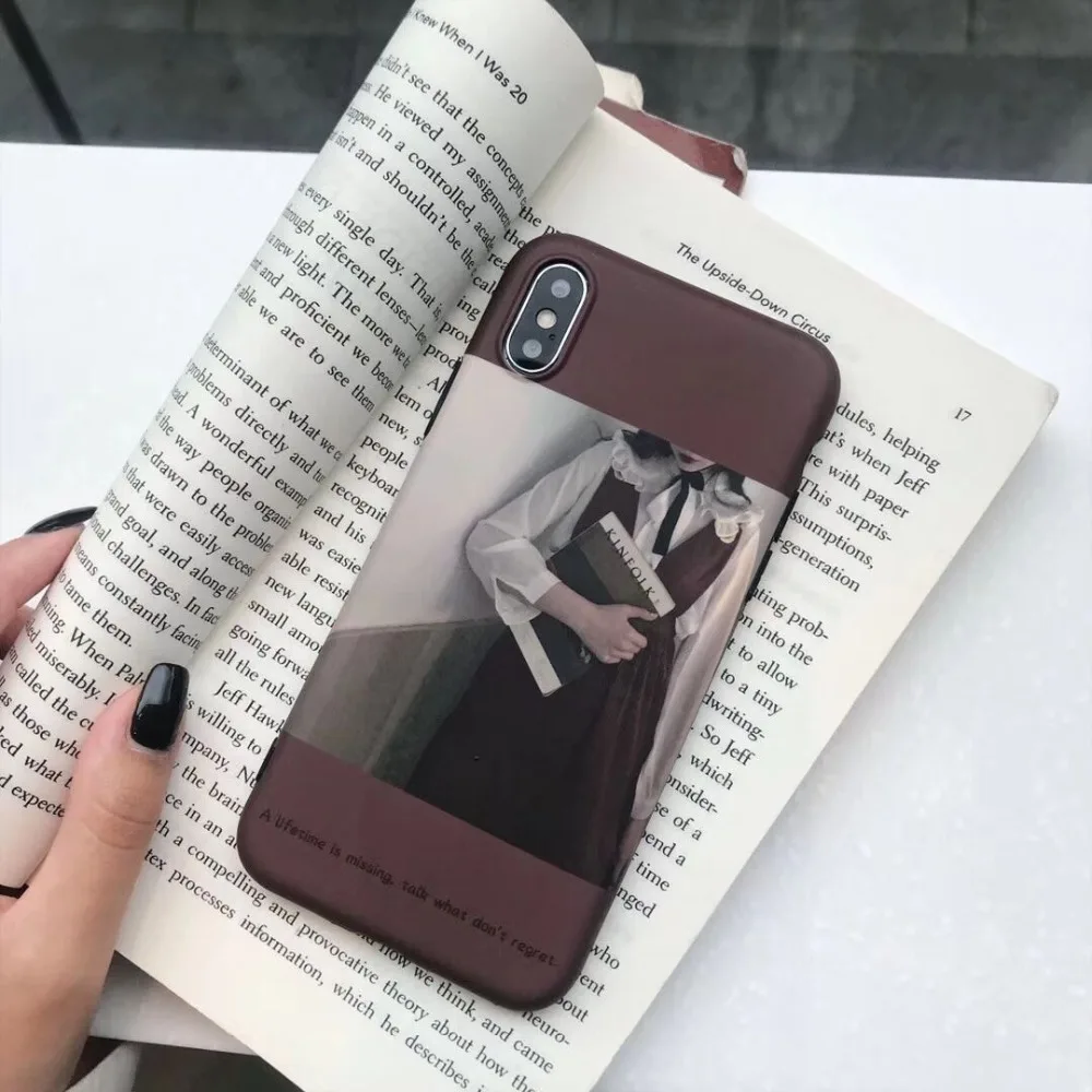 Чехол для телефона Ourpho Cold wind girl iphone 6 6s XS MAX book чехол девушек 7 8 plus X XR|Чехлы-накладки|