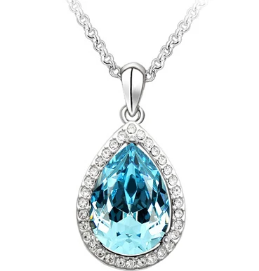 Ожерелье в форме капли JS N042 дизайнерские ювелирные изделия белого и золотого